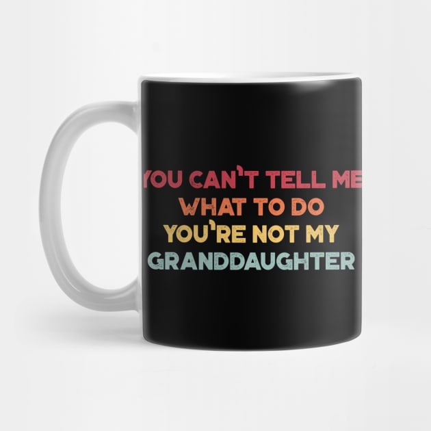 You Can't Tell Me What To Do You're Not My Granddaughter Funny Vintage Retro (Sunset) by truffela